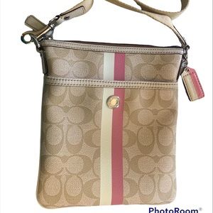 Pink & Beige Coach crossbody